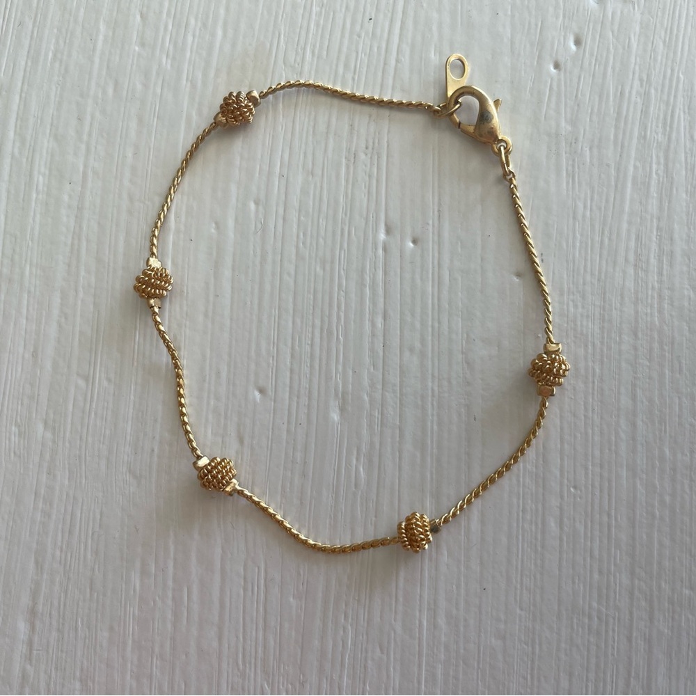 Elegant Gold Plated Beaded Bracelet